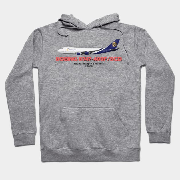 Boeing B747-400F/SCD - Global Supply Systems Hoodie by TheArtofFlying